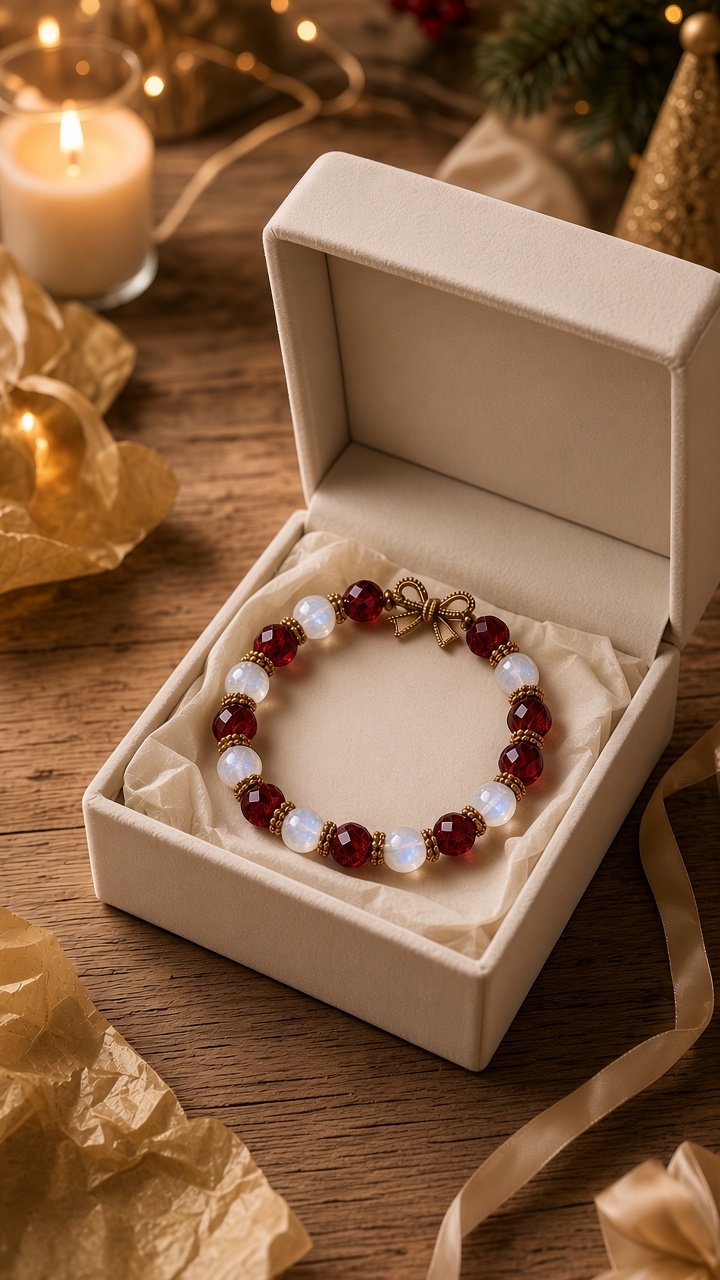 The bracelet inside its Velvet Ore gift box.